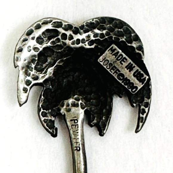 Hearst Castle Souvenir Spoon - 1990 Josef Pewter Signed - Picture 7 of 8